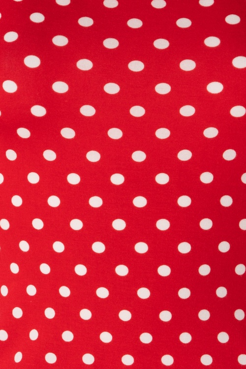 Dolly and Dotty - Gloria Bardot Polkadot Top in rood en wit 3