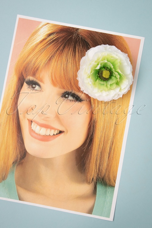 Lady Luck's Boutique - Sweet May Hair Clip Années 50 en Blanc 2