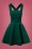 Bunny - 60s Wonder Years Pinafore Dress in Dark Green 2