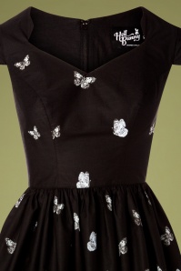Bunny - 50s Meadow Swing Dress in Black 3