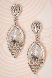 Vixen - 50s Sapphire Jewel Drop Earrings in Silver 3