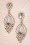 Vixen - Sapphire Jewel Drop Earrings Années 50 en Argenté 3