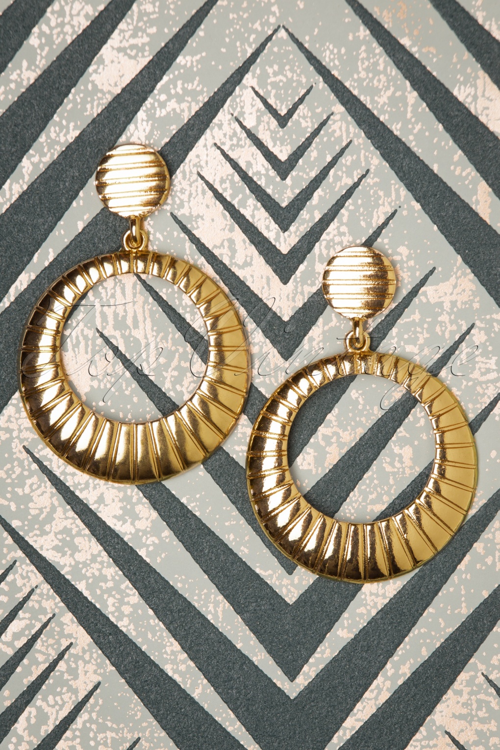 50s Celine Disc Earrings in Gold