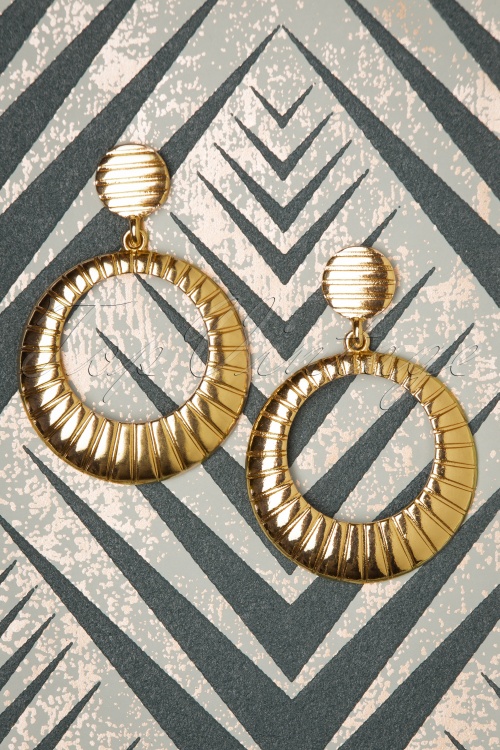 Vixen - 50s Celine Disc Earrings in Gold