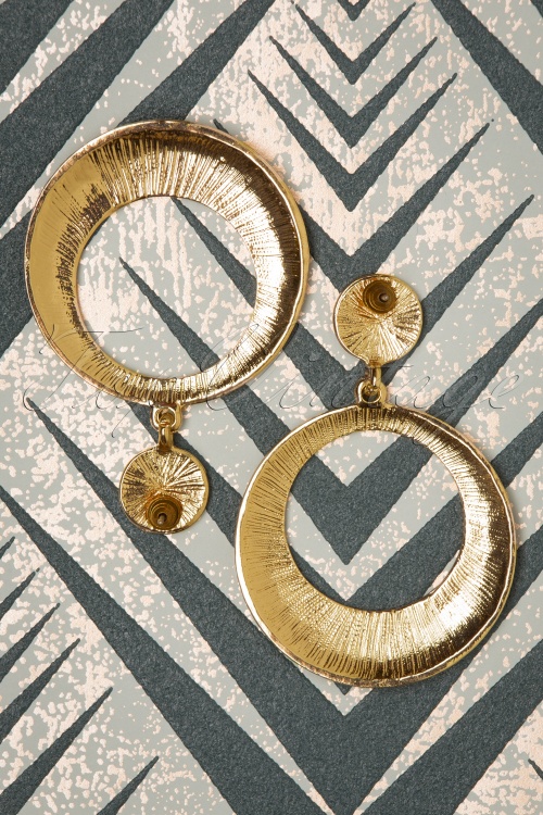 Vixen - 50s Celine Disc Earrings in Gold 3