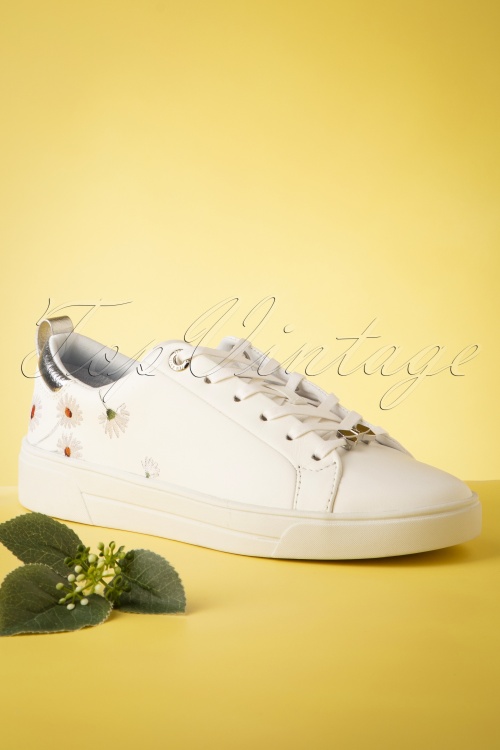 Ted Baker - Daisy Sneakers Années 50 en Blanc