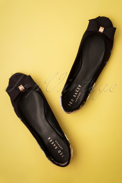 Ted Baker - 50s Blossom Flats in Black 4