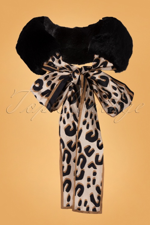 Vixen - 50s Annie Faux Fur Collar in Black