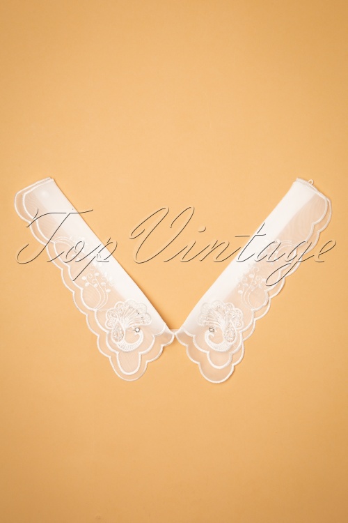Vixen - 50s Dolly Lace Collar in White 2