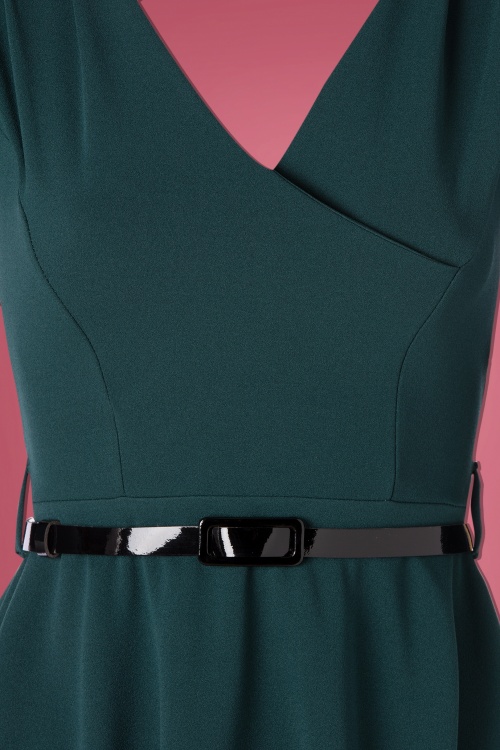 Vintage Chic for Topvintage - 50s Leilani Swing Dress in Dark Green 4