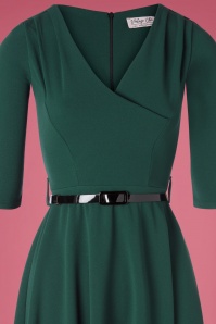 Vintage Chic for Topvintage - 50s Leilani Swing Dress in Dark Green 3