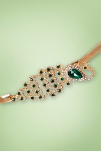 Vixen - 20s Jewel Of The Nile Peacock Clasp Belt in Gold 2