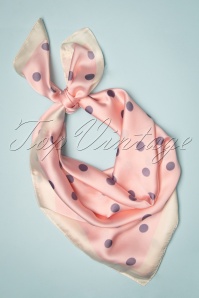 Louche - 50s Rozanne Polkadot Scarf in Light Pink