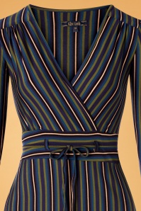 King Louie - Cecil Elmore Stripe Dress Années 60 en Noir 3