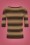 Collectif Clothing - 50s Chrissie Beetle Stripes Knitted Top in Brown 3