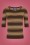 Collectif Clothing - 50s Chrissie Beetle Stripes Knitted Top in Brown 2