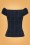 Collectif Clothing - Dolores Blackwatch Check Top Années 50 en Bleu et Vert 4