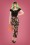 Collectif Clothing - Bonnie Forest Floral Trousers Années 50 en Noir 2