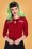 Collectif Clothing - Charlene Rock Roll Cardigan in Rot