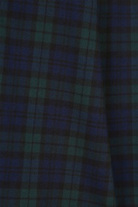 Collectif Clothing - Alexa Blackwatch Check Swing Skirt Années 50 en Bleu et Vert 3