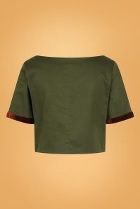 Collectif Clothing - Dale Jacket Années 50 en Vert 4