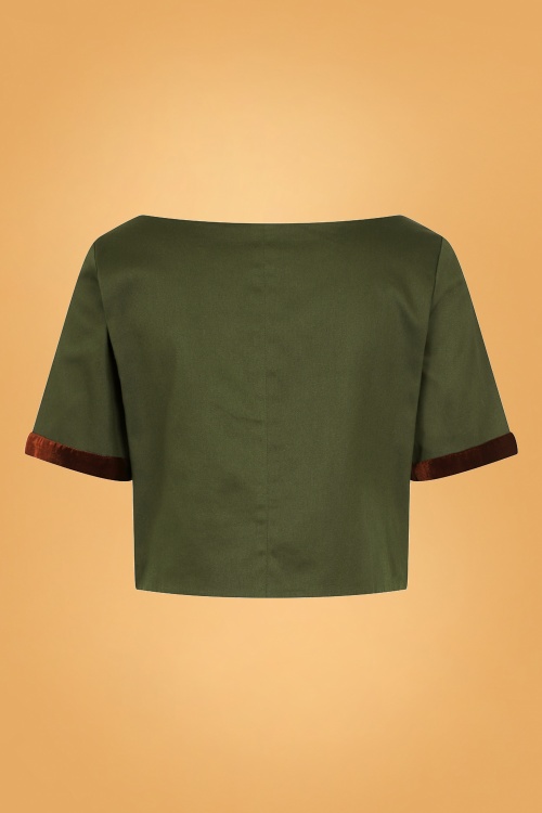 Collectif Clothing - Dale Jacket Années 50 en Vert 4