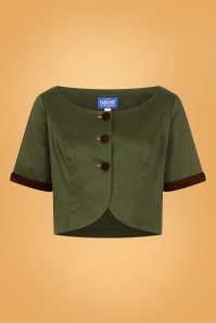 Collectif Clothing - Dale Jacket Années 50 en Vert