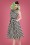 Collectif Clothing - Joanie Striped Swing Dress Années 50 en Noir et Blanc 2