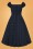 Collectif Clothing - Dolores Blackwatch Doll Dress Années 50 en Bleu Marine et Vert 5