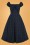 Collectif Clothing - 50s Dolores Blackwatch Doll Dress in Navy and Green 2