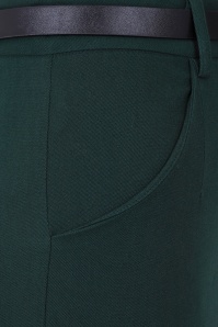 Collectif Clothing - Dianne Pencil Skirt Années 50 en Vert 3