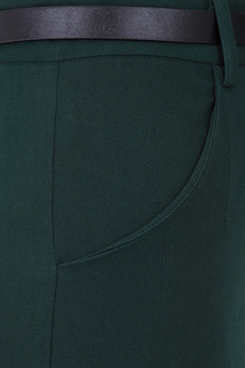 Collectif Clothing - Dianne Pencil Skirt Années 50 en Vert 3
