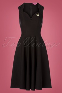 Rebel Love Clothing - 50s Vamp Dress in Black  4