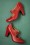 Bettie Page Shoes - Gracie Sandals Années 50 en Rouge