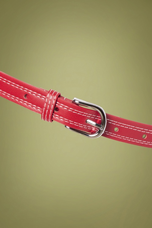 Collectif Clothing - Lynn-riem in rood 2