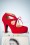 Lola Ramona ♥ Topvintage - Angie Tie The Knot Wildleder-Plateaupumps in Burnt Red