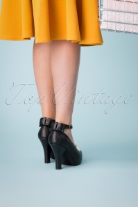 Lola Ramona ♥ Topvintage - 50s Angie Grow A Back Bow Pumps in Black and Cream  6