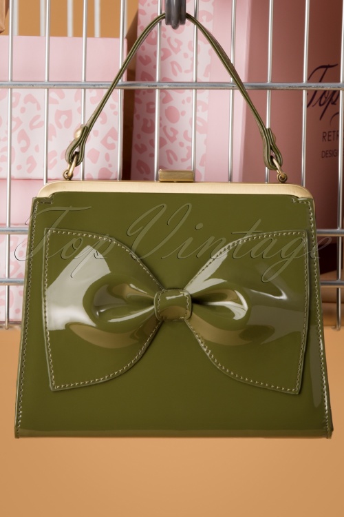 Lola Ramona ♥ Topvintage - 50s Inez Says Go Handbag in Grass Green 