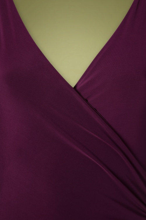 Vintage Chic for Topvintage - 50s Serena Slinky Pencil Dress in Aubergine 4