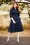 Lauren Denim Swing Dress Années 50 en Bleu de Prusse