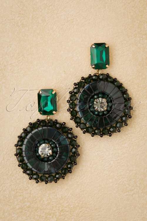 Day&Eve by Go Dutch Label - 50s Karen Beads Earrings in Green