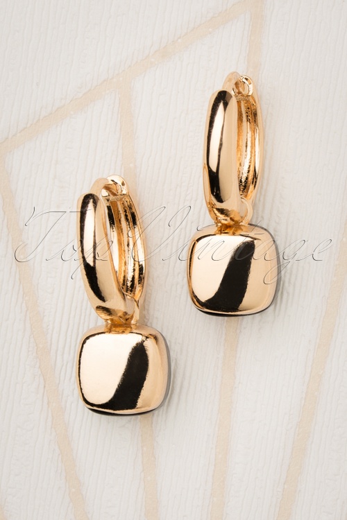 Day&Eve by Go Dutch Label - 50s Eleanor Earrings in Black and Gold 4