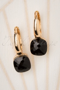 Day&Eve by Go Dutch Label - 50s Eleanor Earrings in Black and Gold
