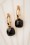 50s Eleanor Earrings in Black and Gold