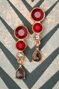 Day&Eve by Go Dutch Label - 50s Bernadette Earrings in Red and Gold