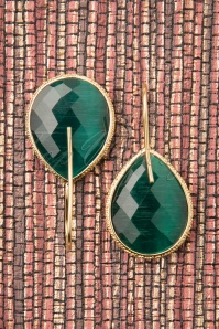 Day&Eve by Go Dutch Label - 50s Lavina Stone Drop Earrings in Emerald 4