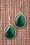 Aretes colgantes de piedra Lavina de los años 50 en esmeralda