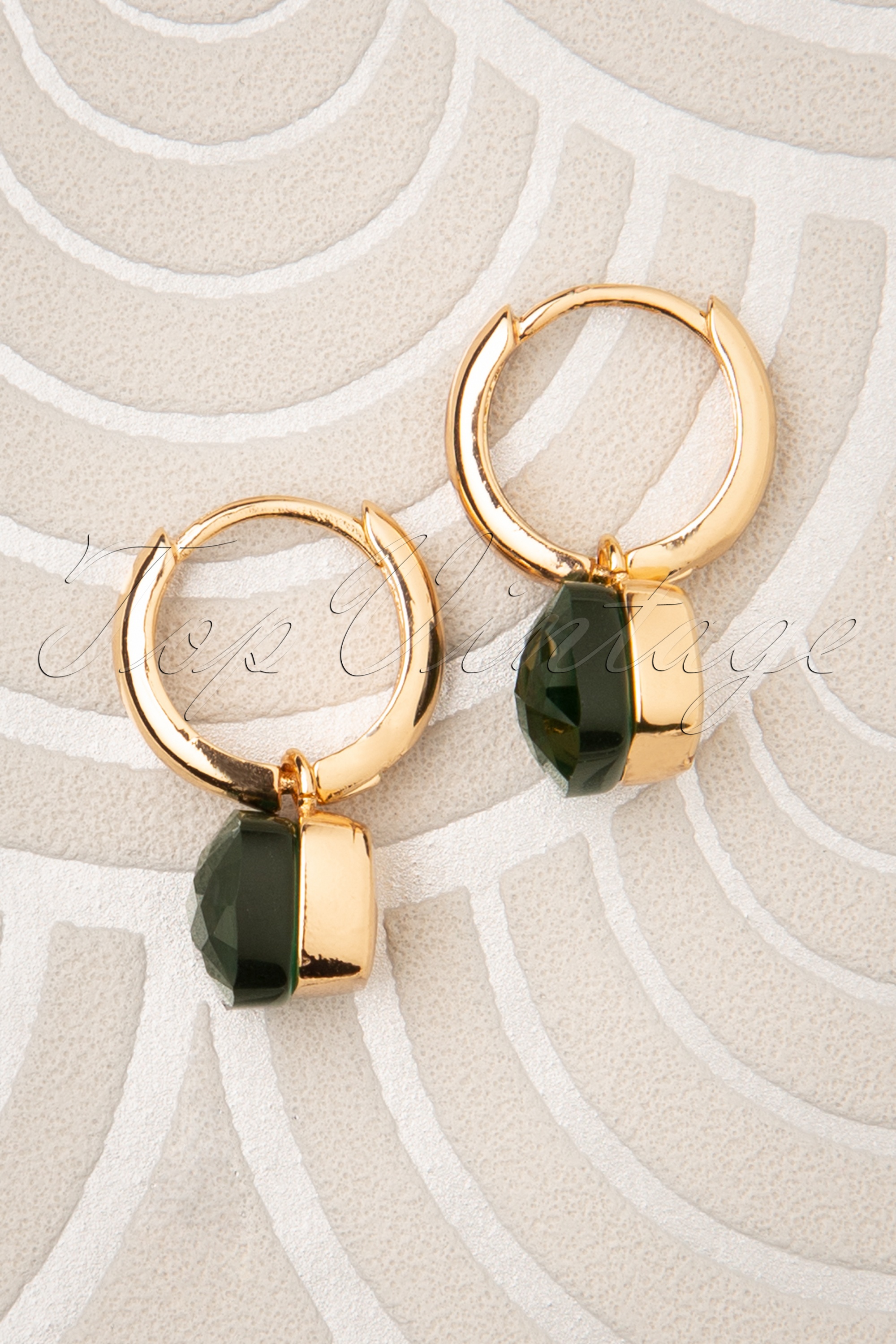 Day&Eve by Go Dutch Label - Eleanor oorbellen in groen en goud 3