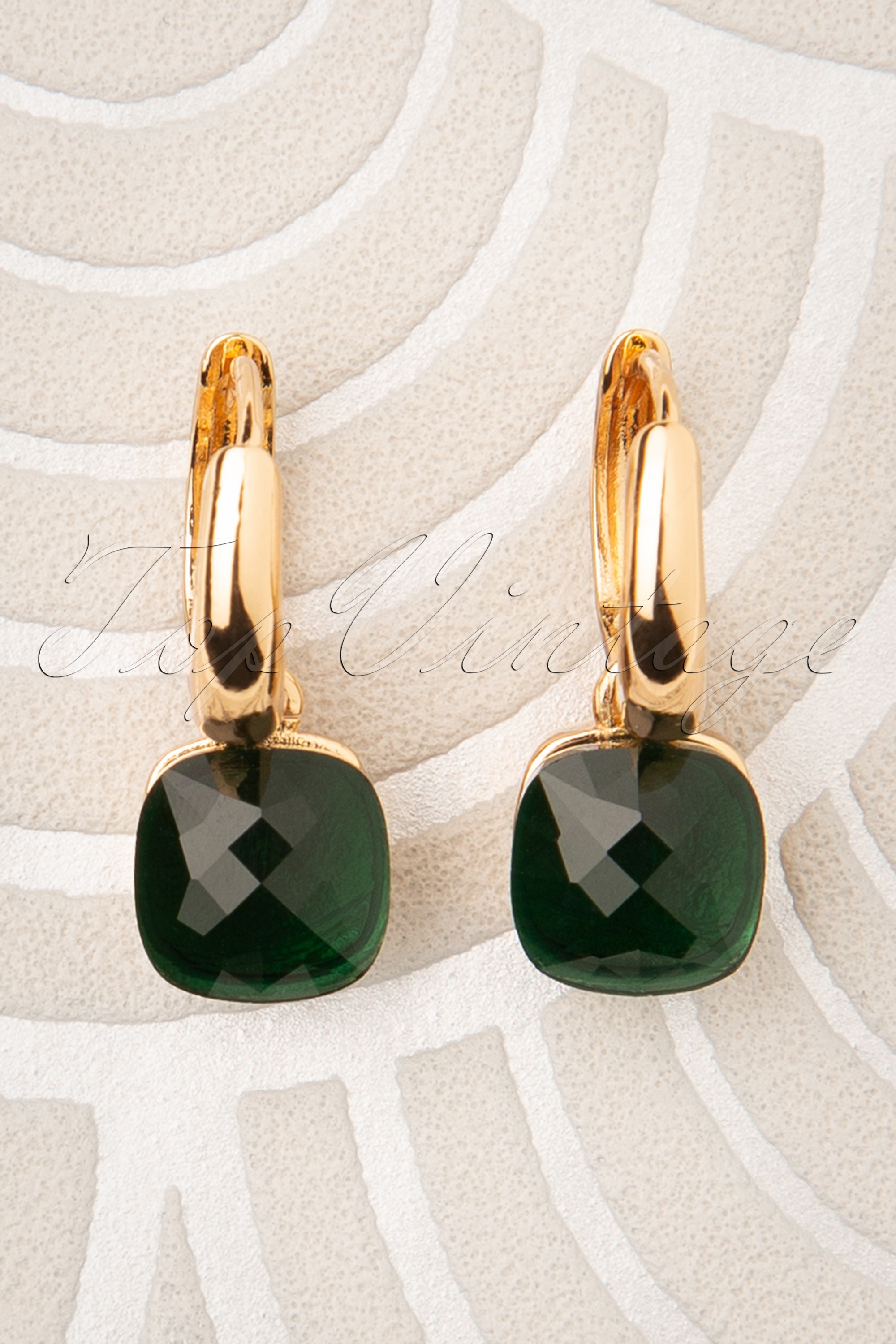 Day&Eve by Go Dutch Label - Eleanor oorbellen in groen en goud