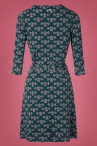 4FunkyFlavours - 60s Guess You Didn't Know Swing Dress in Blue and Green 5